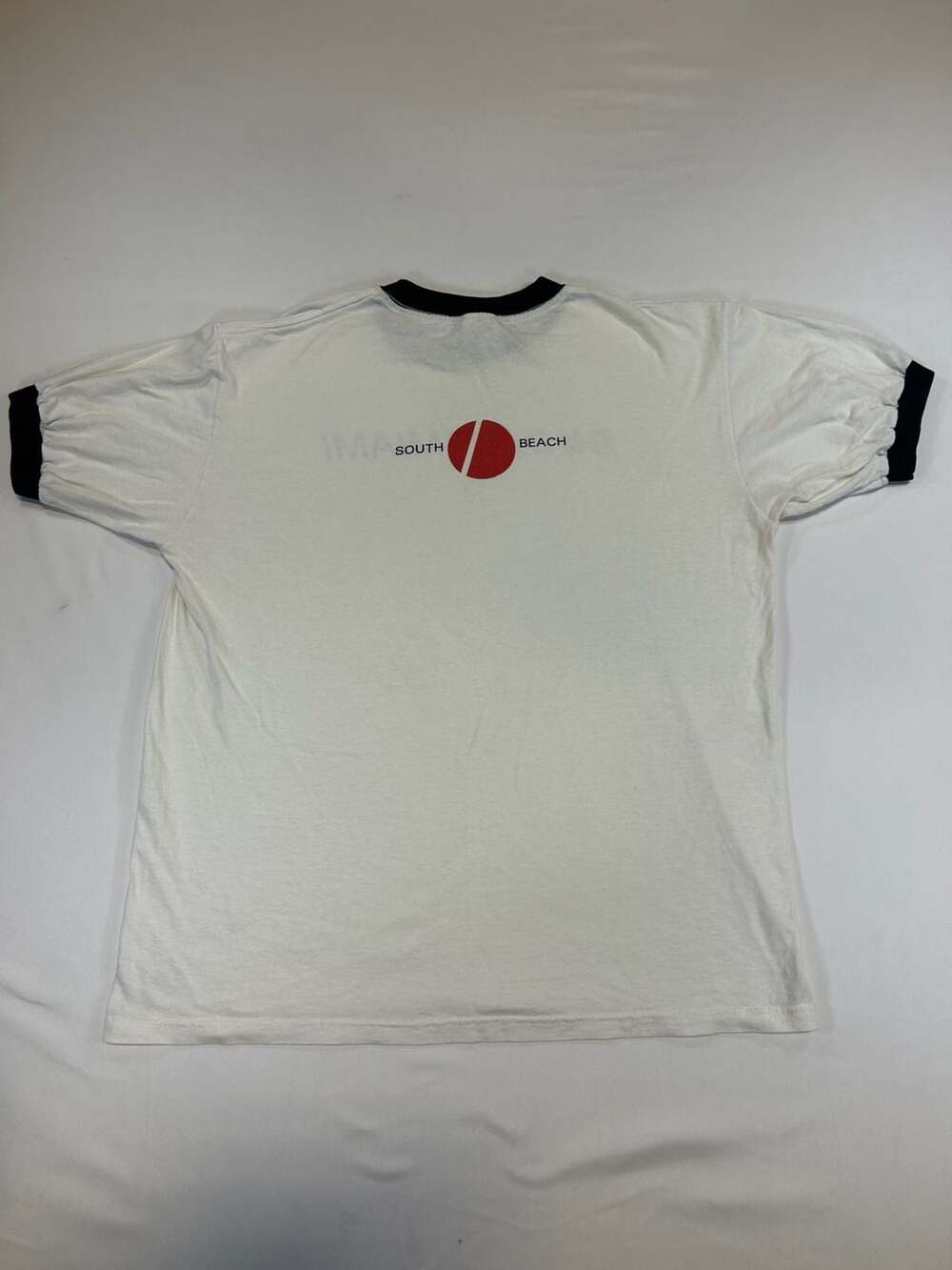 Vintage Anvil Ducati Miami South Beach Ringer T-Shirt Size L
